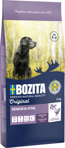 BOZITA Hunde-Trockenfutter Original Senior mit Huhn weizenfrei